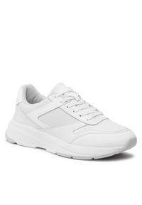 Calvin Klein Sneakersy Low Top Lace Up Mix HM0HM00901 Biały. Kolor: biały. Materiał: skóra #4