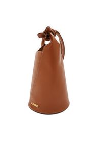 JACQUEMUS Plecak Le Petit Tourni 245BA366-3173 Brązowy. Kolor: brązowy. Materiał: skóra