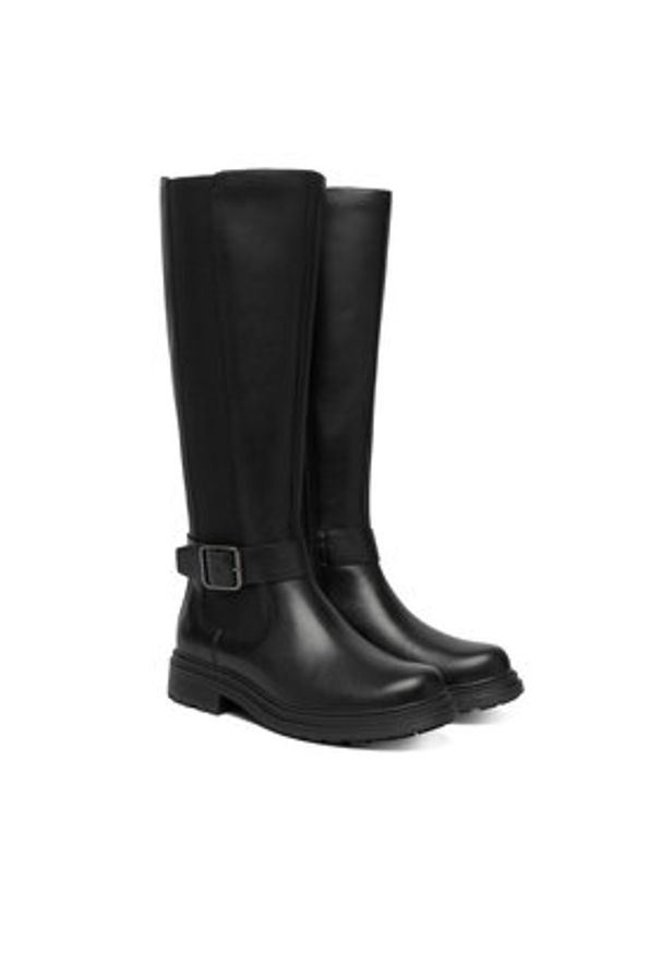 Clarks Kozaki Orinoco3 Tall 26182899 Czarny. Kolor: czarny. Materiał: skóra