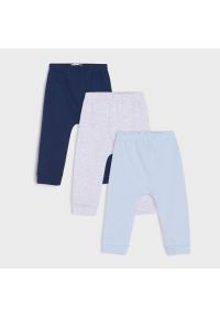 Sinsay - Spodnie dresowe 3 pack - Niebieski. Kolor: niebieski. Materiał: dresówka