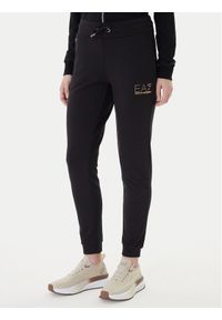 EA7 Emporio Armani Spodnie dresowe 8NTP66 TJ9RZ 1200 Czarny Regular Fit. Kolor: czarny. Materiał: wiskoza #1