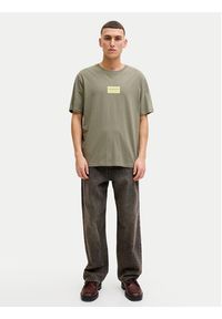 Jack & Jones T-Shirt Frank 12288092 Brązowy Relaxed Fit. Kolor: brązowy. Materiał: bawełna #2