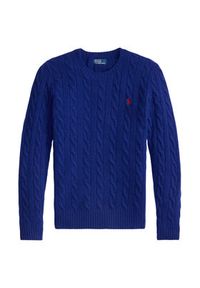 Polo Ralph Lauren Sweter 211971865012 Granatowy Slim Fit. Typ kołnierza: polo. Kolor: niebieski. Materiał: wełna #6