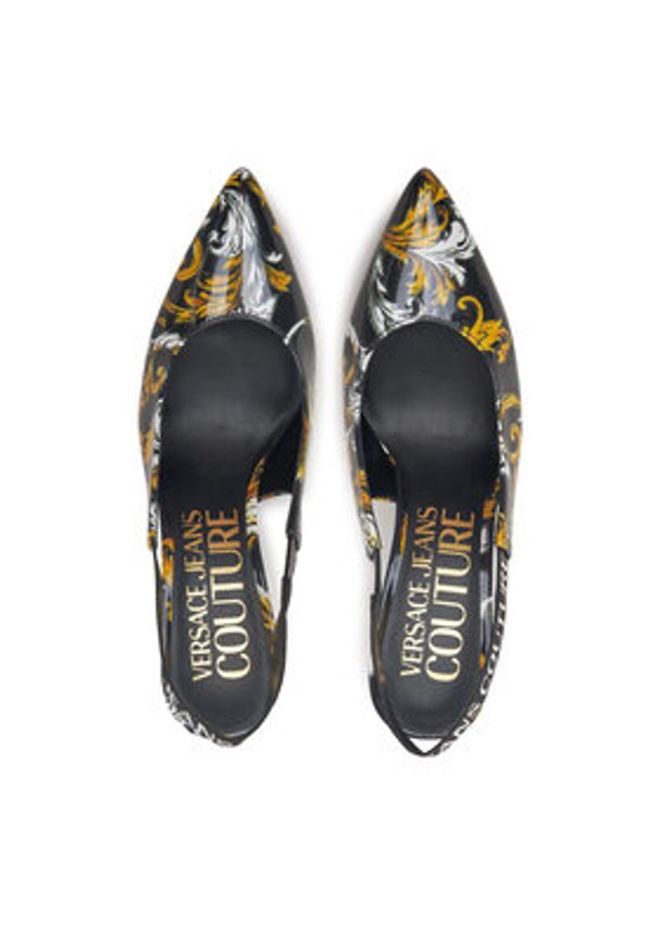 Versace Jeans Couture Sandały 78VA3S52 Czarny. Kolor: czarny. Materiał: skóra