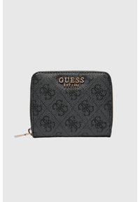 Guess - GUESS Czarny portfel damski Laurel. Kolor: czarny. Materiał: materiał