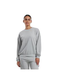 Damski oversize okrągły dekolt Urban Classics Light Terry. Kolor: szary