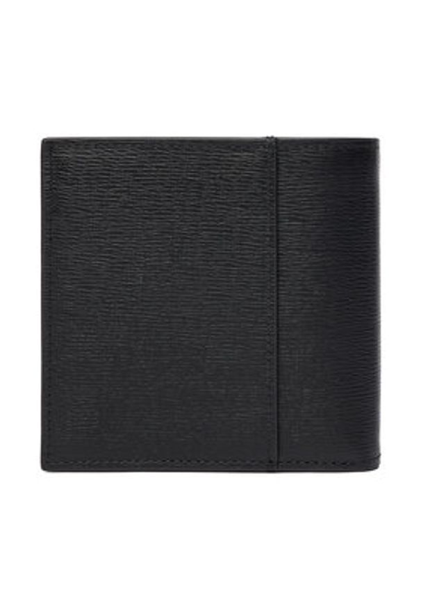 Calvin Klein Duży Portfel Męski Saffiano Ew Slim Trifold W Card LV04D1075G Czarny. Kolor: czarny. Materiał: skóra