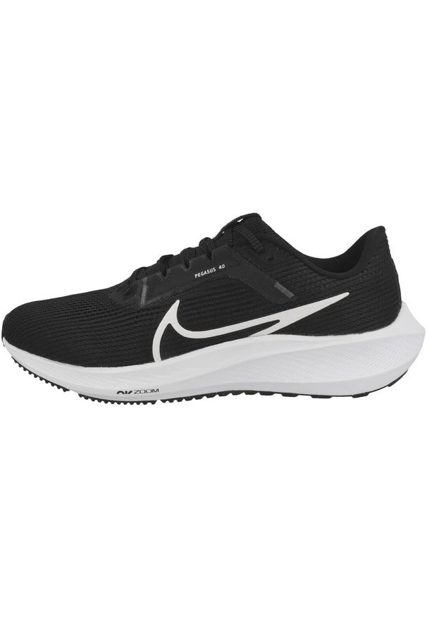 Buty do biegania damskie Nike Pegasus 40. Zapięcie: sznurówki. Kolor: biały, wielokolorowy, czarny. Materiał: materiał, syntetyk. Szerokość cholewki: normalna. Model: Nike Zoom