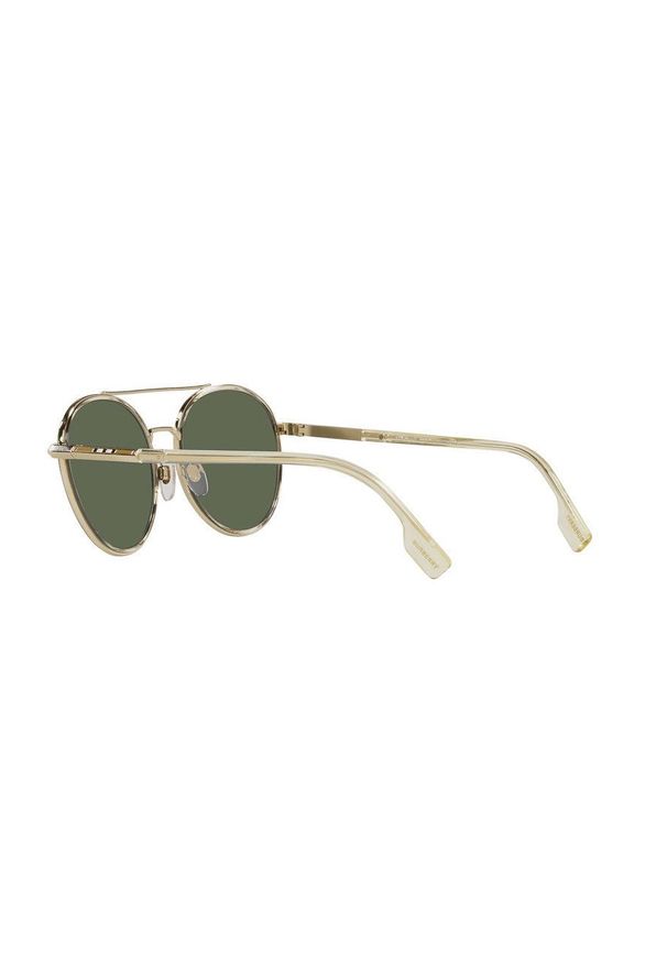 Burberry Okulary przeciwsłoneczne 0BE3131 damskie. Kształt: okrągłe. Kolor: złoty