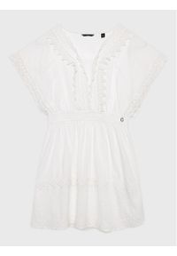 Guess Sukienka codzienna J3GK41 WFDN0 Biały Regular Fit. Okazja: na co dzień. Kolor: biały. Materiał: bawełna. Typ sukienki: proste. Styl: casual
