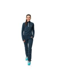 Vaude - Rozpinany polar damski half-zip VAUDE Livigno II. Kolor: niebieski. Materiał: polar. Sezon: zima. Sport: narciarstwo