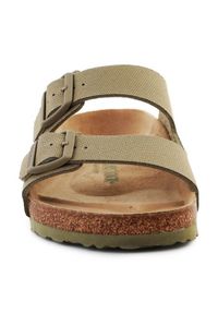 Klapki Birkenstock Rivet Logo Vegan Canvas Faded 1023958 zielone. Kolor: zielony. Materiał: materiał. Wzór: motyw zwierzęcy