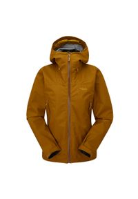 Kurtka przeciwdeszczowa damska Rab Namche GTX Jacket z kapturem. Typ kołnierza: kaptur. Kolor: brązowy