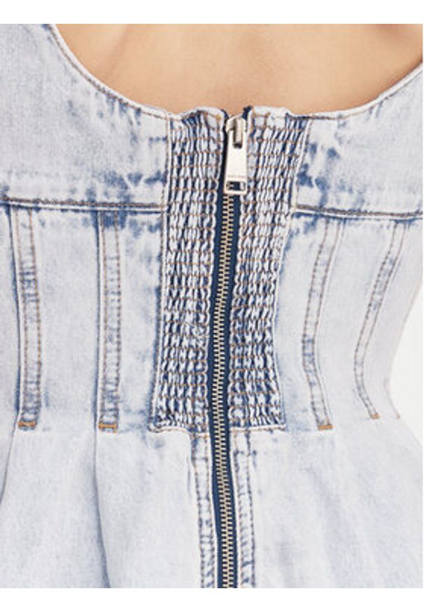 Tommy Jeans Sukienka jeansowa DW0DW22990 Błękitny Slim Fit. Kolor: niebieski. Materiał: bawełna