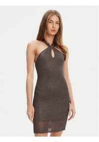 Guess Sukienka dzianinowa W5YK34 Z24F0 Szary Slim Fit. Kolor: szary. Materiał: wiskoza #1