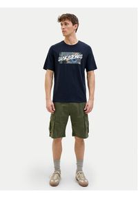 Jack & Jones - Jack&Jones T-Shirt Hawaii 12269324 Granatowy Standard Fit. Kolor: niebieski. Materiał: bawełna
