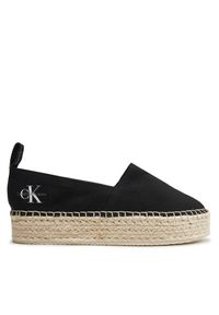 Espadryle Calvin Klein Jeans. Kolor: czarny. Obcas: na platformie