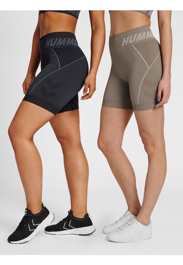 Szorty fitness damskie Hummel TE Christel zestaw 2 pack. Kolor: czarny. Sport: fitness