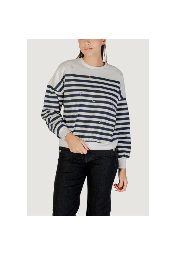 only - Bluza Kobieta ONLY ONLADELE L/S O-NECK STRIPE SWT. Kolor: niebieski