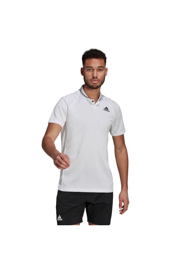 Adidas - Podkoszulek adidas Club Rib Tennis Polo. Typ kołnierza: polo. Kolor: biały, wielokolorowy, czarny. Materiał: materiał, poliester