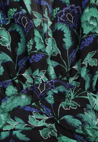 Born2be - Zielono-Czarna Maxi Sukienka z Kopertowym Dekoltem w Modny Print Ceconna. Kolor: zielony. Wzór: nadruk. Typ sukienki: kopertowe. Długość: maxi #3