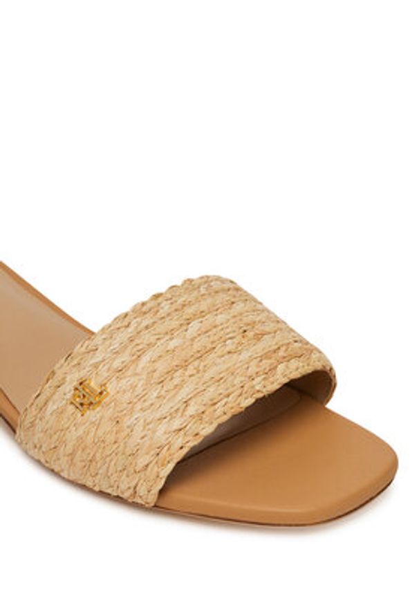 Lauren Ralph Lauren - LAUREN RALPH LAUREN Klapki Fay Braided 802966850001 Beżowy. Kolor: beżowy