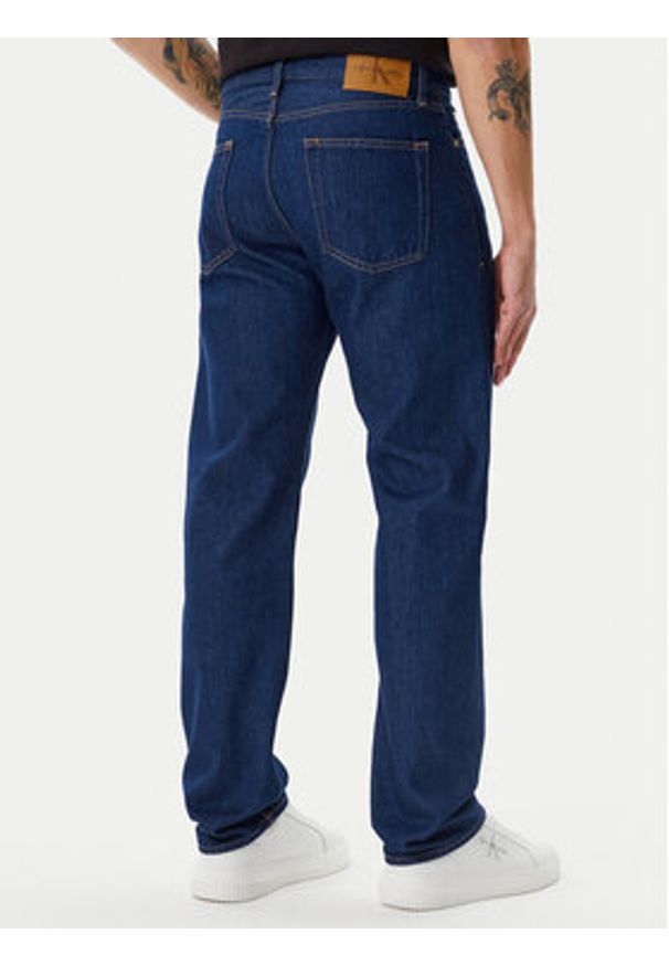 Calvin Klein Jeans Jeansy J30J327207 Granatowy Straight Fit. Kolor: niebieski