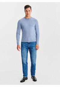 Pako Lorente - PAKO LORENTE – Niebieski sweter męski o-neck. Okazja: na co dzień. Kolor: niebieski. Materiał: wiskoza, poliester. Sezon: jesień. Styl: casual #7