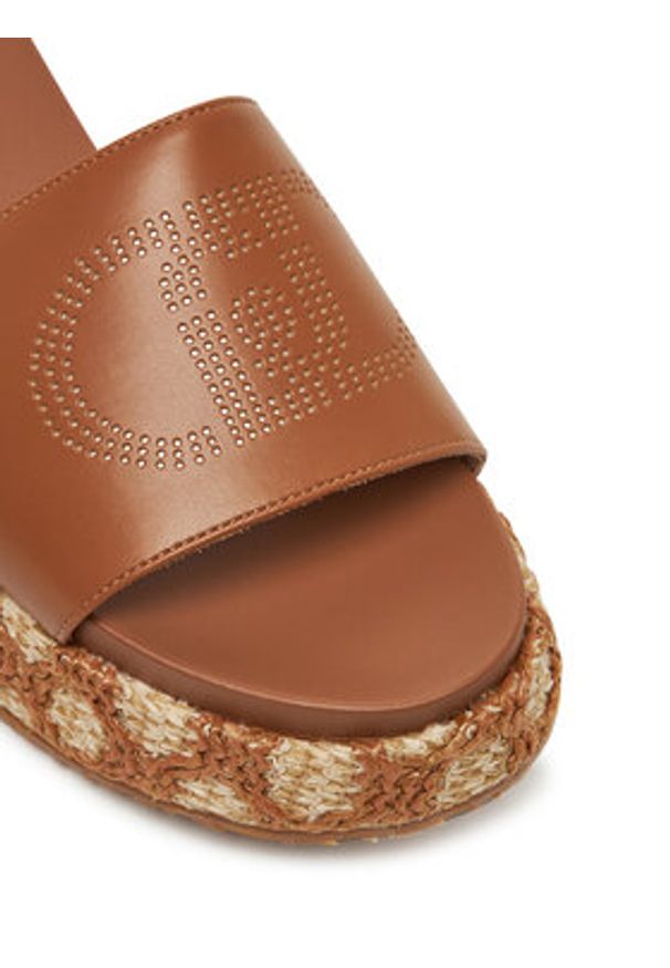 Liu Jo Klapki SA5107 EX014 Brązowy. Kolor: brązowy. Materiał: skóra