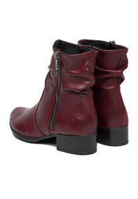Rieker Botki CEO-78656-35 Bordowy. Kolor: czerwony. Materiał: skóra #5