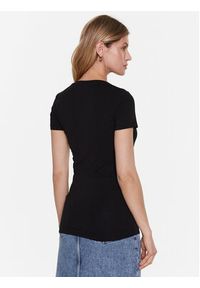 Guess T-Shirt Mesh Logo W3GI35 J1300 Czarny Slim Fit. Kolor: czarny. Materiał: bawełna, mesh #4