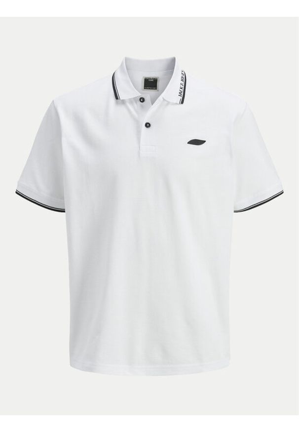 Jack & Jones - Jack&Jones Polo Pacer 12273303 Biały Regular Fit. Typ kołnierza: polo. Kolor: biały. Materiał: bawełna