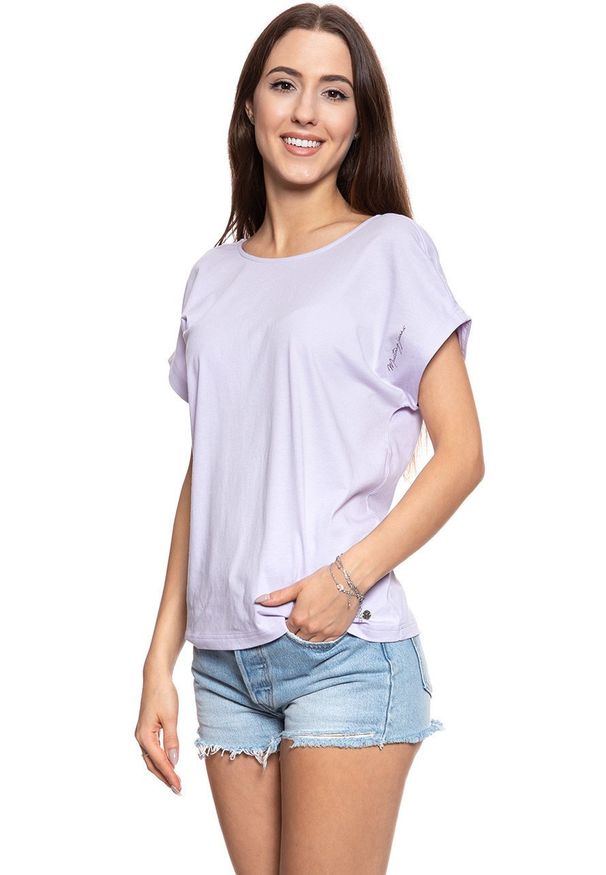 Mustang - MUSTANG T SHIRT DAMSKI Audrey C Knot 1009477 8076. Wzór: nadruk