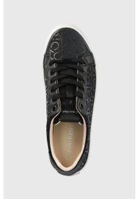 Calvin Klein tenisówki damskie kolor czarny. Nosek buta: okrągły. Zapięcie: sznurówki. Kolor: czarny. Materiał: guma