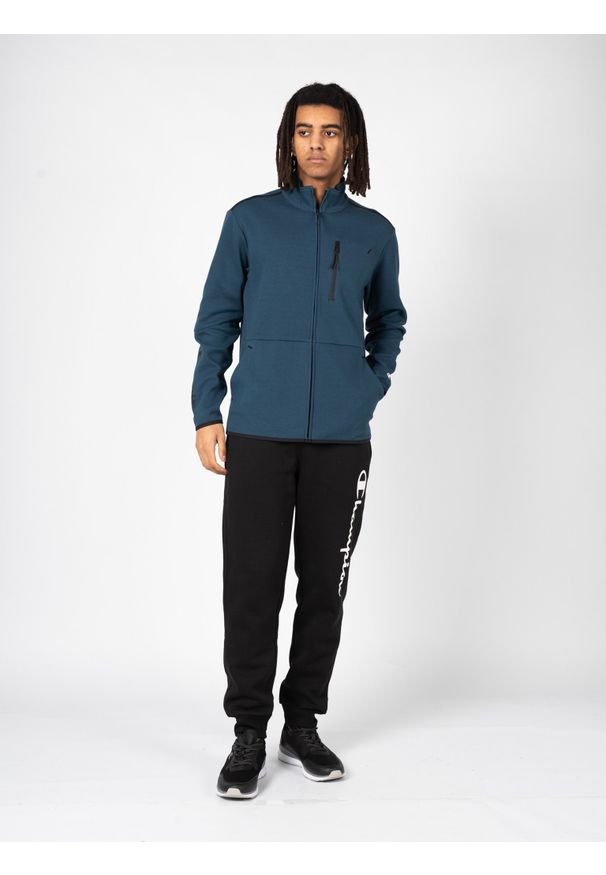 Champion Bluza "Full-zip" | 218750 | Mężczyzna | Niebieski. Okazja: na co dzień, na spotkanie biznesowe, na spacer. Kolor: niebieski. Materiał: poliester, bawełna. Wzór: nadruk. Styl: wizytowy, casual, sportowy, biznesowy, klasyczny
