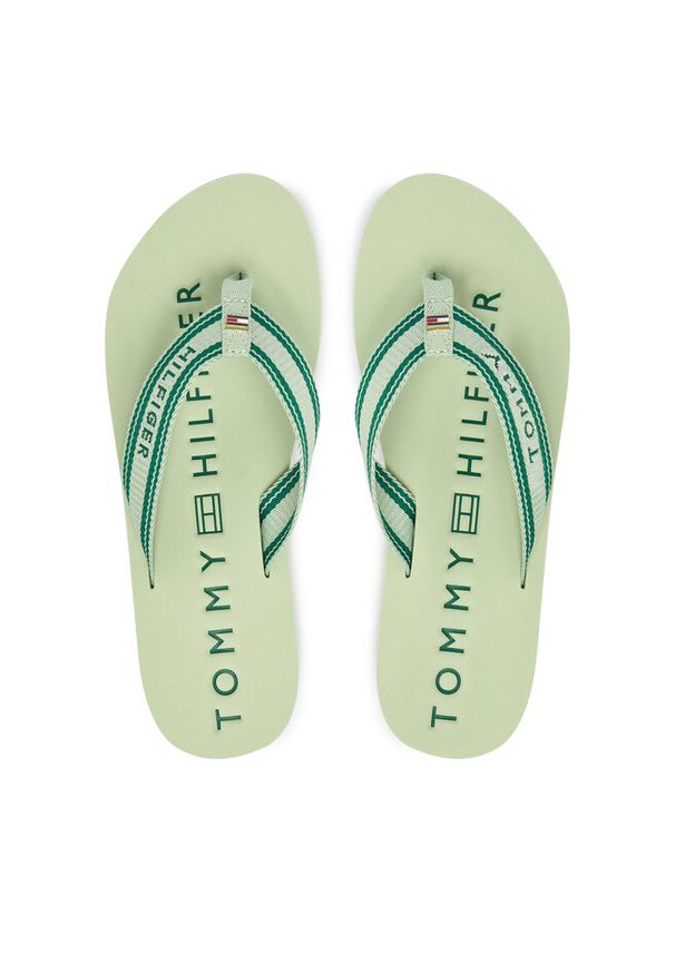 TOMMY HILFIGER - Japonki Tommy Hilfiger. Kolor: zielony