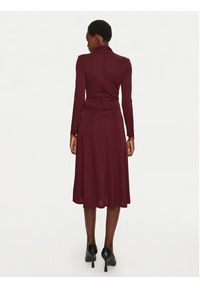 Lauren Ralph Lauren - LAUREN RALPH LAUREN Sukienka codzienna 250951399001 Bordowy Regular Fit. Okazja: na co dzień. Kolor: czerwony. Materiał: syntetyk. Typ sukienki: proste. Styl: casual #4