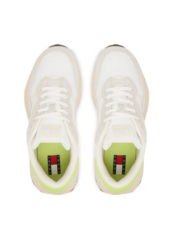 Tommy Jeans Sneakersy Tjw Sporty Runner EN0EN02991 Biały. Kolor: biały. Materiał: zamsz, skóra