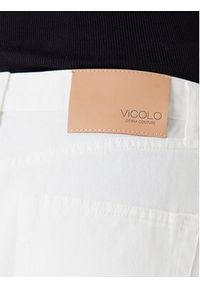 ViCOLO Spódnica jeansowa DD5101 Biały Regular Fit. Kolor: biały. Materiał: bawełna