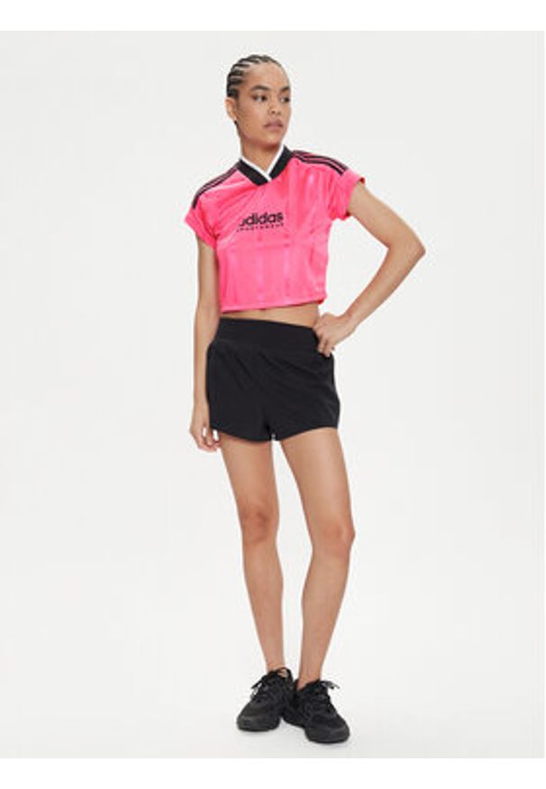 Adidas - adidas T-Shirt Tiro Summer IS0727 Różowy Slim Fit. Kolor: różowy. Materiał: syntetyk