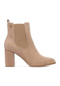 DeeZee Botki HX22069A-3 Beżowy. Kolor: beżowy. Materiał: materiał #1