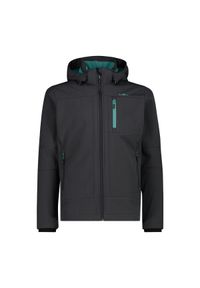 Kurtka męska turystyczna CMP 3A01787N. Typ kołnierza: kaptur. Kolor: czarny. Materiał: softshell. Sport: turystyka piesza #1