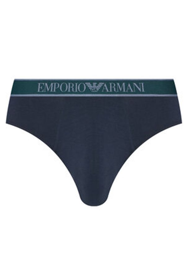 Emporio Armani Underwear Komplet 3 par slipów EM000258 AF10779 MB254 Granatowy. Kolor: niebieski. Materiał: bawełna
