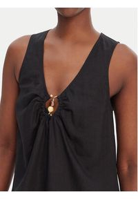 Seafolly Sukienka letnia Palermo 55508-DR Czarny Regular Fit. Kolor: czarny. Materiał: len. Sezon: lato #4