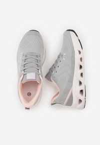 Born2be - Szare Buty Sportowe na Grubej Geometrycznej Podeszwie Alexusa. Okazja: na co dzień. Kolor: szary. Materiał: jeans, dresówka. Wzór: geometria #8