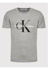 Calvin Klein Jeans T-Shirt J30J320935 Szary Slim Fit. Kolor: szary. Materiał: bawełna