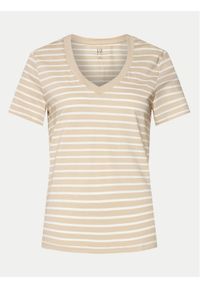 GAP - Gap T-Shirt 740140-58 Beżowy Regular Fit. Kolor: beżowy. Materiał: bawełna
