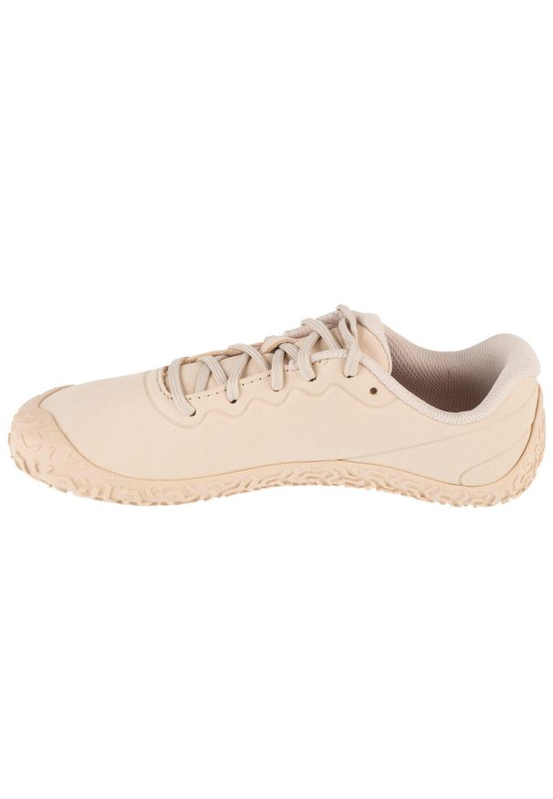 Merrell - Buty do biegania damskie, Vapor Glove 6. Okazja: na co dzień. Zapięcie: sznurówki. Kolor: biały. Materiał: guma, syntetyk, materiał, skóra, tkanina. Szerokość cholewki: normalna