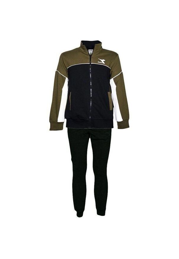Diadora - Zestaw dresowy męski DIADORA TRACKSUIT FZ CORE S. Kolor: czarny. Materiał: dresówka