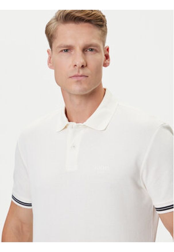 JOOP! Jeans Polo 15 JJJ-17Amare 30046012 Beżowy Modern Fit. Typ kołnierza: polo. Kolor: beżowy. Materiał: bawełna